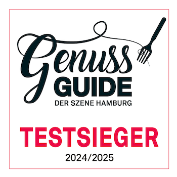 Test winner 2024/2025 of the Genuss Guide for DaCaio at The George Hotel Hamburg