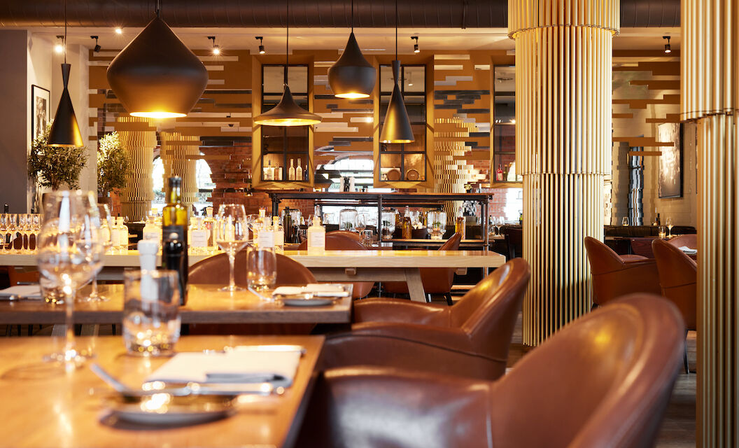 Gemütliches Interior im Mangold Restaurant des Gastwerk Hotels